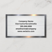 テーブル上の大工ツール | メタル 名刺 (裏面)