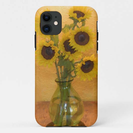 テーブル上の花瓶のひまわり2 Case-Mate iPhoneケース (裏面)
