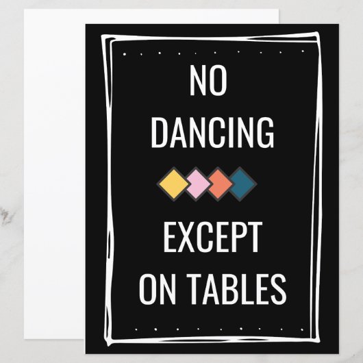 テーブル上の踊りを除く (正面/裏面)