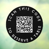 テーブル予約ブラックサークルQRコード ウィンドウサイン (シート3)
