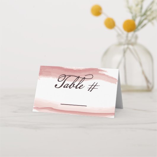 テーブル位置番号折り曲げ座席表 プレイスカード (裏面)