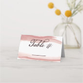 テーブル位置番号折り曲げ座席表 プレイスカード (正面)