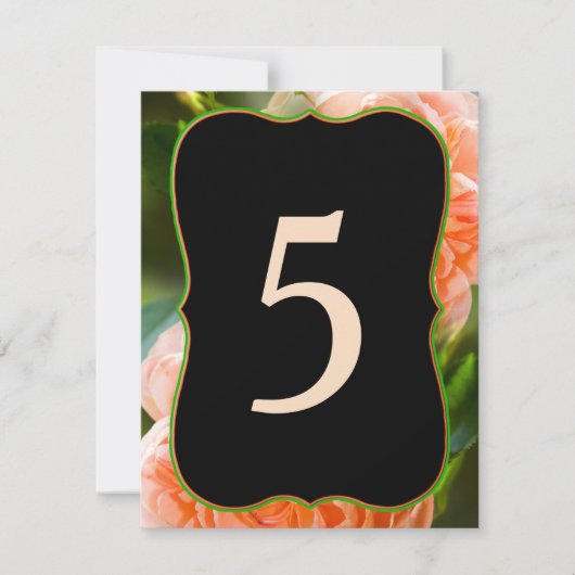 テーブル割り当てカード - それぞれの番号を変更する 招待状 (正面)