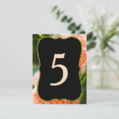 テーブル割り当てカード - それぞれの番号を変更する 招待状 (スタンド正面)