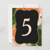 テーブル割り当てカード - それぞれの番号を変更する 招待状 (裏面)