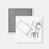 テーブル反転範囲顔ミーム マグネット (正面/裏面)