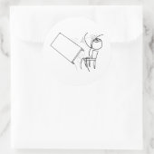 テーブル反転範囲顔ミーム ラウンドシール (バッグ)