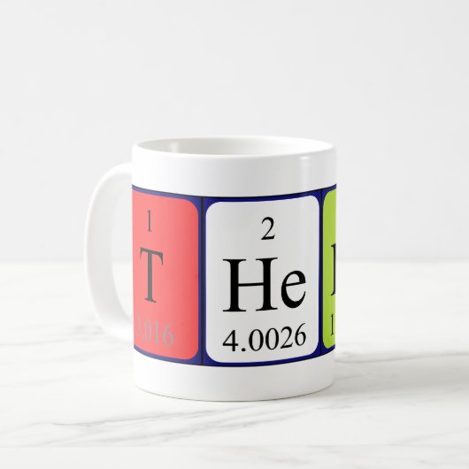 テーブル名のmagを定期的に使用する コーヒーマグカップ (正面左)