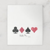 テーブル名フェイク付きベガスレッドグリッター座席表 プレイスカード (外部開封)