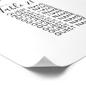 テーブル大結婚の客席表25 ポスター (角)