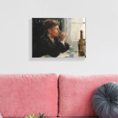 テーブル失ったに考え人が座った キャンバスプリント (インサイチュ (リビング))