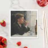 テーブル失ったに考え人が座った スタンダードランチョンナプキン (インサイチュ)