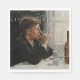 テーブル失ったに考え人が座った スタンダードランチョンナプキン