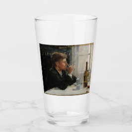 テーブル失ったに考え人が座った タンブラーグラス