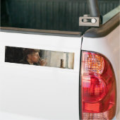 テーブル失ったに考え人が座った バンパーステッカー (トラック上)