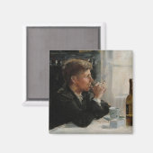 テーブル失ったに考え人が座った マグネット (正面/裏面)