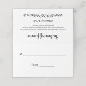 テーブル座席番号付きチャリティー結婚寄付 プレイスカード (外部開封)