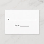 テーブル座席番号付きチャリティー結婚寄付 プレイスカード (裏面)