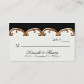 テーブル座席表 – ゴールデンフランスのスワール50th Anniv プレイスカード (裏面)