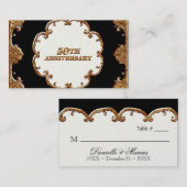 テーブル座席表 – ゴールデンフランスのスワール50th Anniv プレイスカード (正面/裏面)