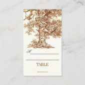テーブル座席表 – ツリー付きエスコートカード プレイスカード (裏面)