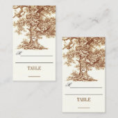 テーブル座席表 – ツリー付きエスコートカード プレイスカード (正面/裏面)