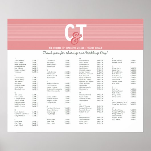 テーブル座席計画グラフ:: modline 1 ポスター (正面)