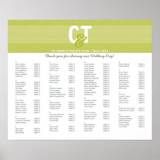 テーブル座席計画グラフ:: modline 3 ポスター (正面)