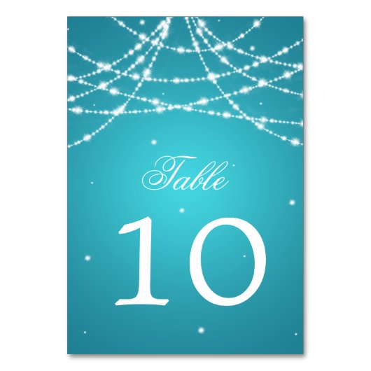 テーブル数きらめくなひものターコイズ テーブルナンバー (正面)