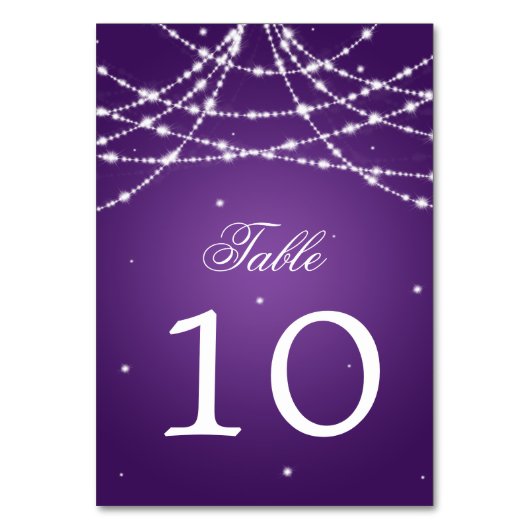 テーブル数きらめくなひもの紫色 テーブルナンバー (正面)