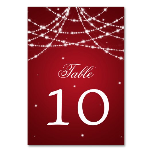 テーブル数きらめくなひもの赤 テーブルナンバー (正面)