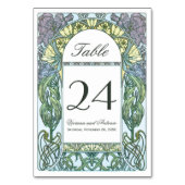 テーブル数を結婚するアールヌーボーのカラフルなヴィンテージ テーブルナンバー (裏面)