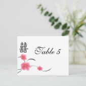 テーブル数カード桜の倍の幸福 ポストカード (スタンド正面)