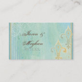 テーブル数カード- Fleur di Lys Damask 2 --を護衛して下さい プレイスカード (裏面)