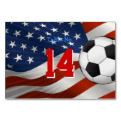 テーブル数サッカー|米国の旗 テーブルナンバー (正面)