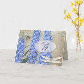 テーブル数テントカードトンボの蝶花柄 カード (黄色い花)