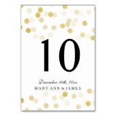 テーブル数フェイクな金ゴールドホイルのグリッターライト テーブルナンバー (裏面)