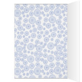 テーブル数ブランクの青いテディー・ベアの結婚式の詩 (内側 (左))