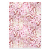 テーブル数座席表のピンクのアジサイの金ゴールドののど テーブルナンバー (裏面)