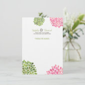 テーブル数座席表及び結婚式メニュー開花 メニュー (スタンド正面)