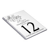 テーブル数氏及び夫人を結婚しているおもしろいのアイディア ノートブック (右側)