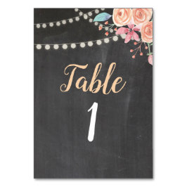 テーブル数結婚式の珊瑚のモモの花の花柄 テーブルナンバー