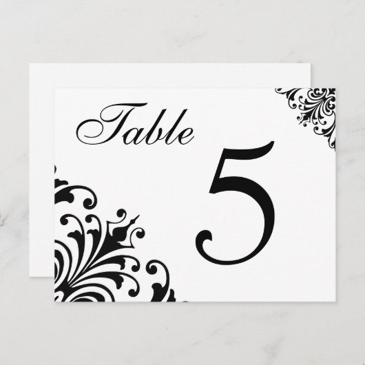 テーブル数結婚披露宴カード ポストカード (正面/裏面)
