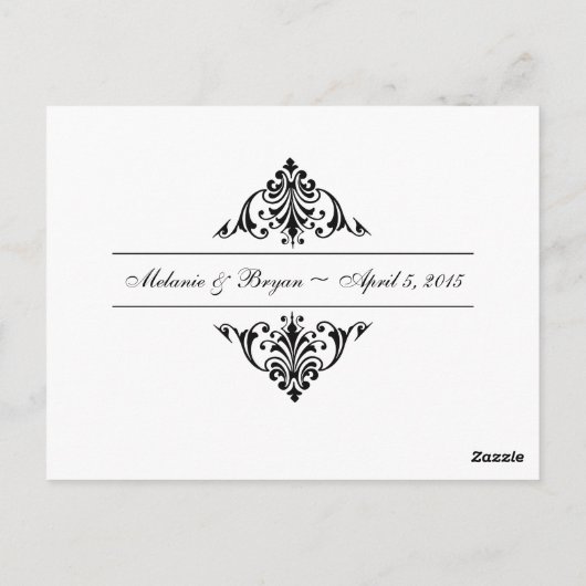 テーブル数結婚披露宴カード ポストカード (裏面)