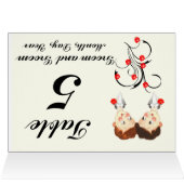 テーブル数郵便はがきのテントのかわいい2人の新郎のゲイは結婚します (内部横(上))