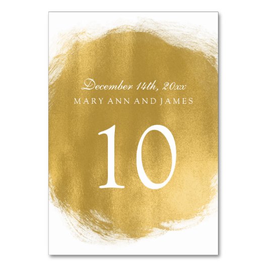 テーブル数金ゴールドのペンキの一見 テーブルナンバー (正面)