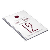 テーブル数Marsalaのハートを結婚しているおもしろいのアイディア ノートブック (右側)