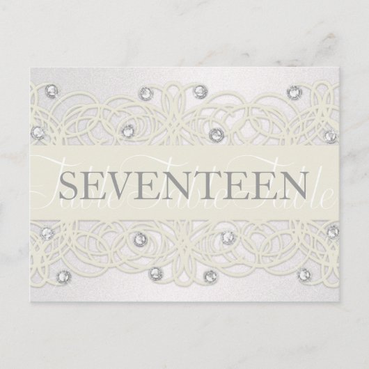 テーブル番号のきらめくと結晶 ポストカード (正面)