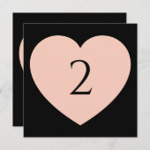 テーブル番号のハート縁ど シーズンカード (正面/裏面)