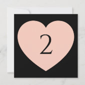 テーブル番号のハート縁ど シーズンカード (正面)